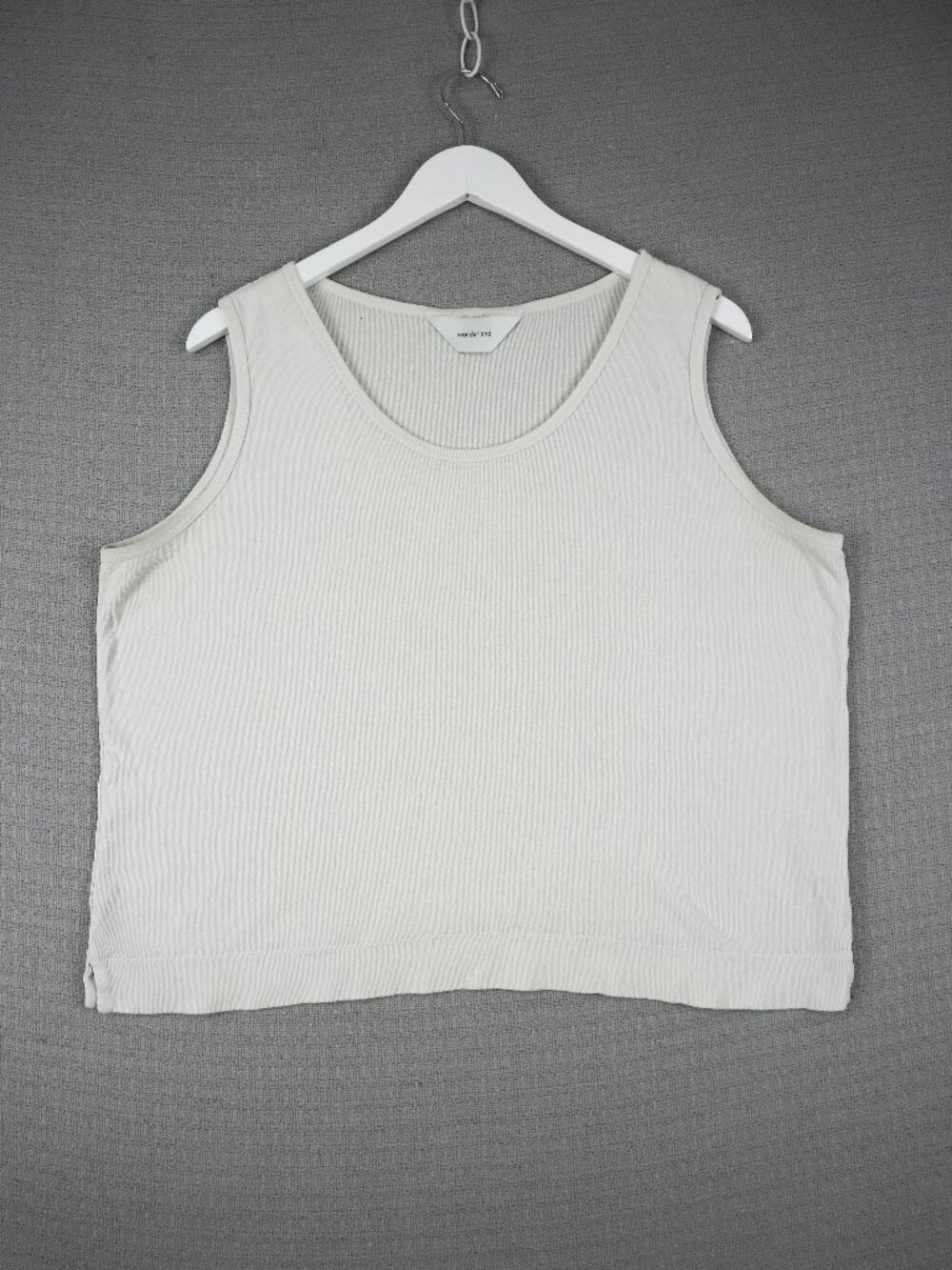 Wonderland Made in Japan Cotton Blend Wide Cropped Tank Top Size Small